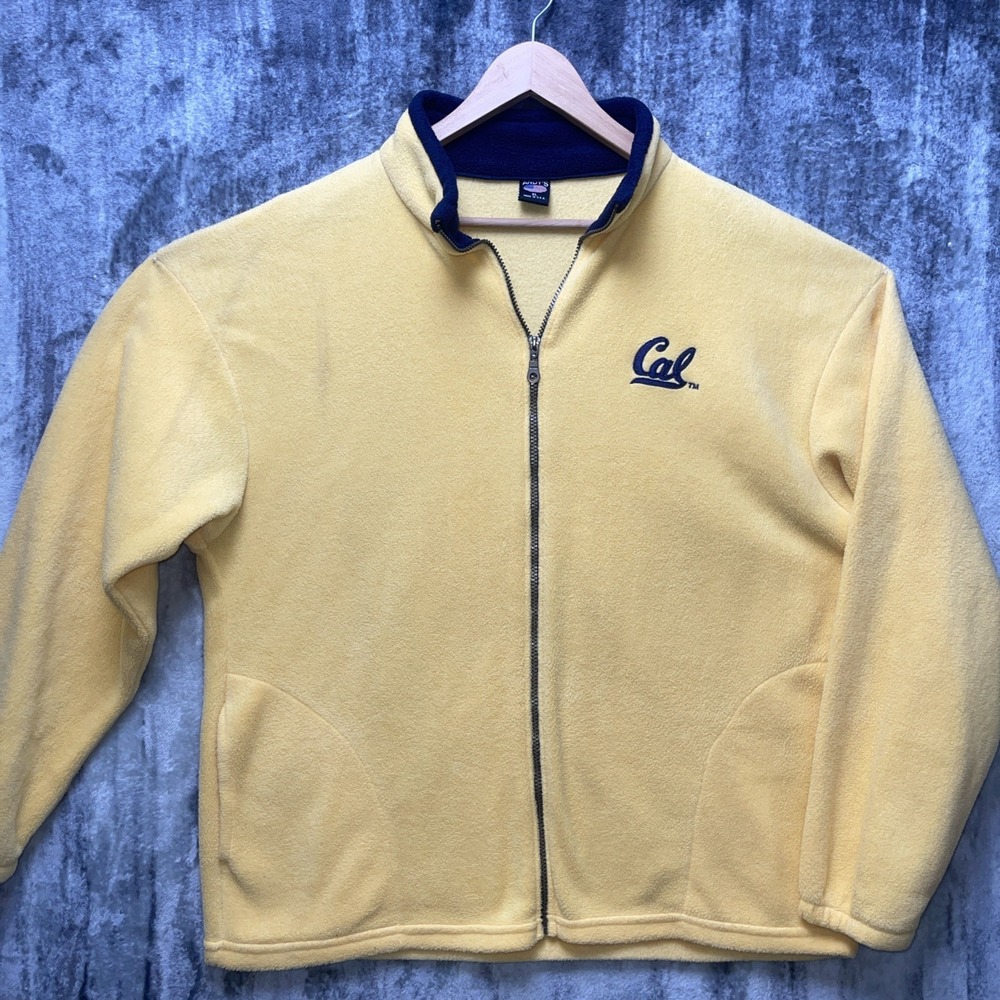 ANDY'S  Cal Yellow‎ Full Zip Fleece Sweater XL